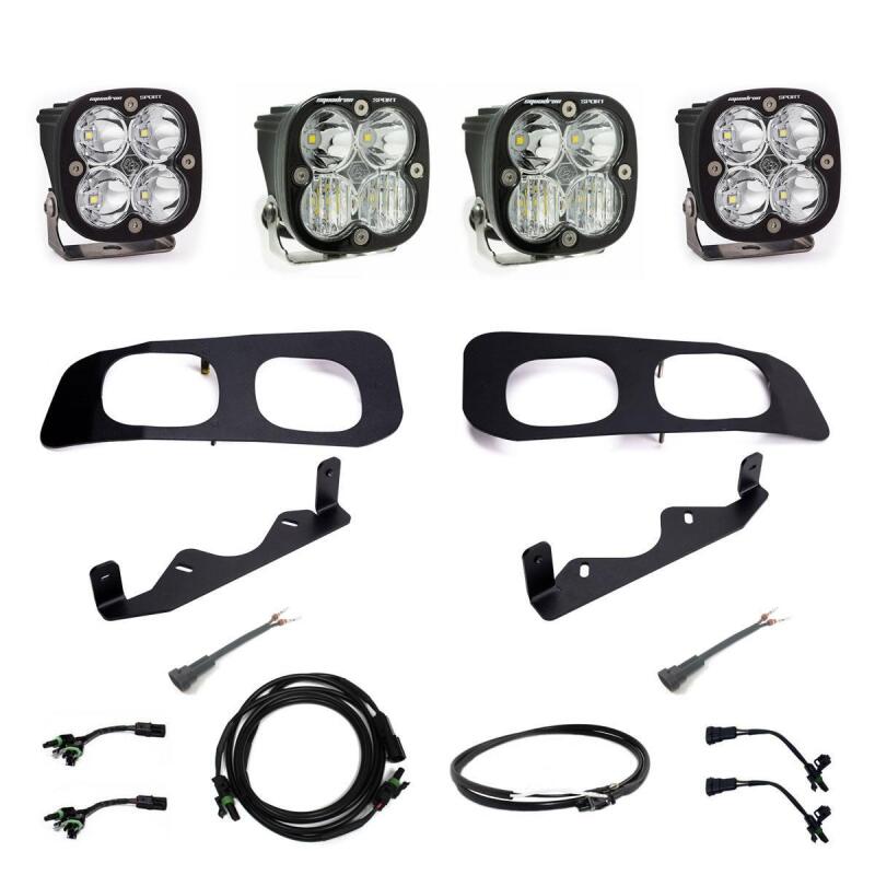 Ford F-250 Fog Light Pocket Kit - Baja Designs - Squadron Sport Dual - `23-`27